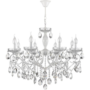Люстра LUMION SNOW 8189/8 CLASSI LN25 E14 8*40W 220V белый, металл/хрусталь