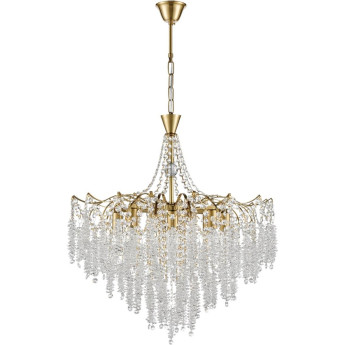 Люстра подвесная LUMION KRISTINA 8243/8 CLASSI LN25 E14 8*40W 220V латунь металл/хрусталь