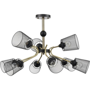 Люстра потолочная LUMION ABRIS 8191/9C COUNTY LN25 253 Е27 9*60W 220V черный/античная бронза/черный металл