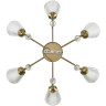 Люстра потолочная LUMION AURICA 8046/6C CLASSI LN24 Е14 6*40W 220V латунь/прозрачное стекло