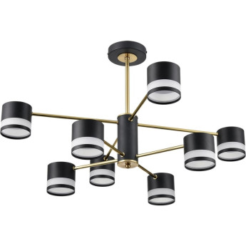 Люстра потолочная LUMION LANIKA 8240/8C COMFI LN25 LED GX53 8*7W 220V черный/латунь, металл/акрил