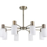 Люстра потолочная LUMION MAVE 8100/8C COMFI LN25 74 Е14 8*40W 220V бронза/белый металл/стекло