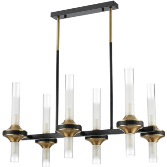 Люстра потолочная LUMION TAMARESA 8112/12 NEOCLASSI LN25 G9 12*30W 220V черный/бронза/прозрачный, металл/стекло
