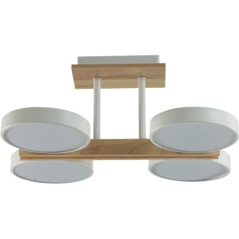 Потолочная люстра LUMION PLATO 8030/72CL LEDIO LN25 LED 72W 3000-6000К 220V белый, дерево/металл, акрил